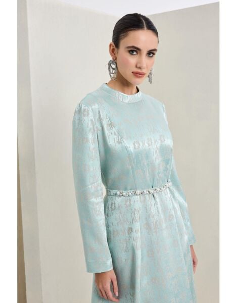 İnci Kemer Saten Elbise