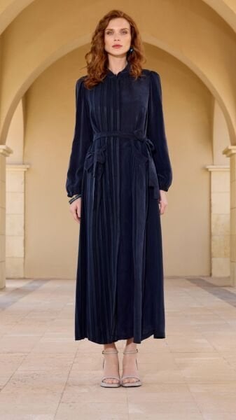 Cep Detaylı Cupro Pardesü