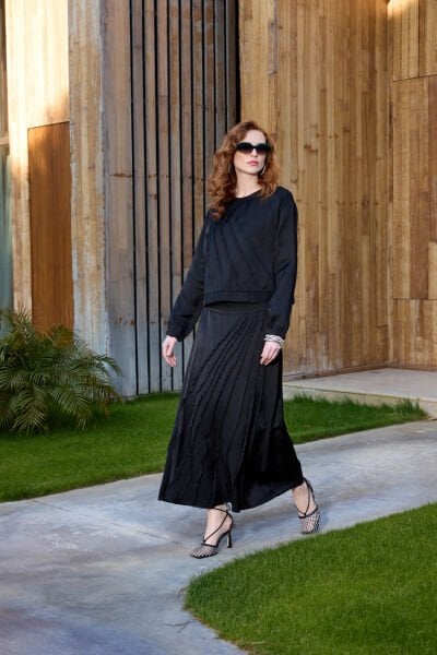 Fırfır Detaylı Etek Takım