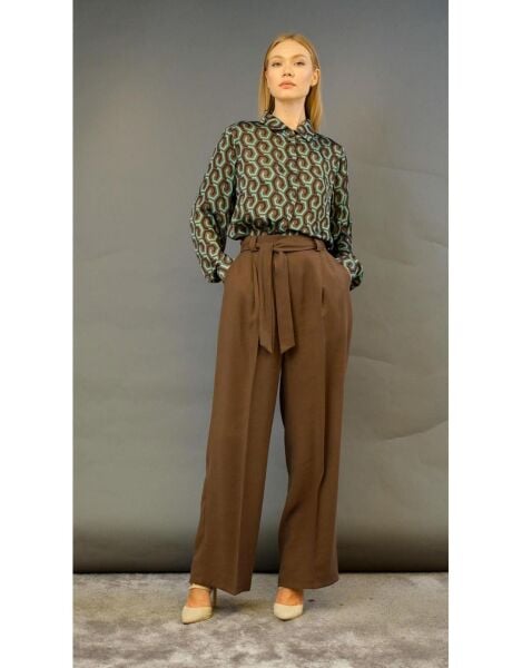 Pile Detaylı Pantolon