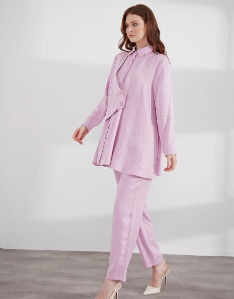 Simli Önden Düğmeli Takım